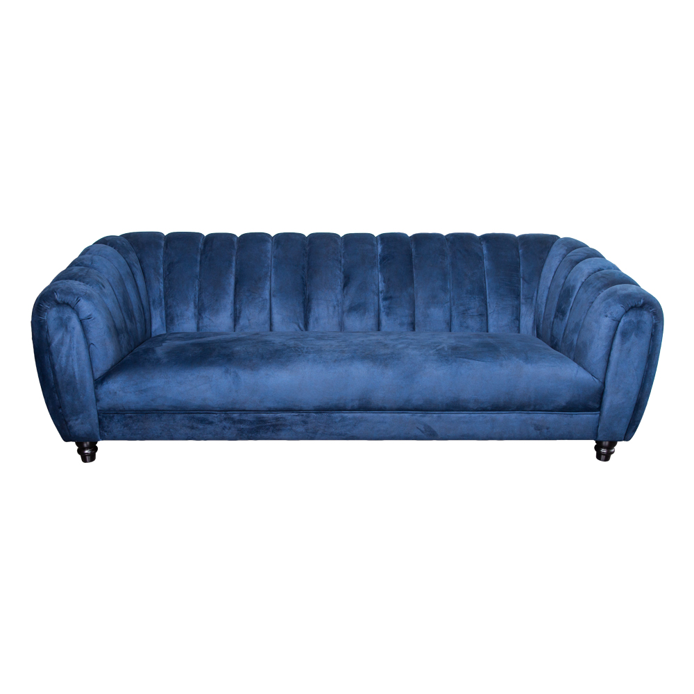 Fabric Sofa: 3-Seater, Deep Blue 1