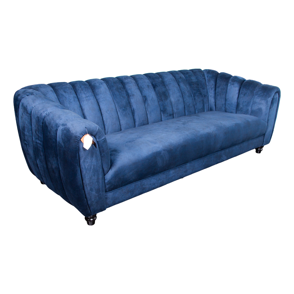Fabric Sofa: 3-Seater, Deep Blue