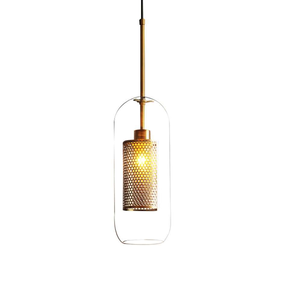 Domus: Glass Ceiling Pendant Lamp: E27, (D12xH30)cm, Transparent 1