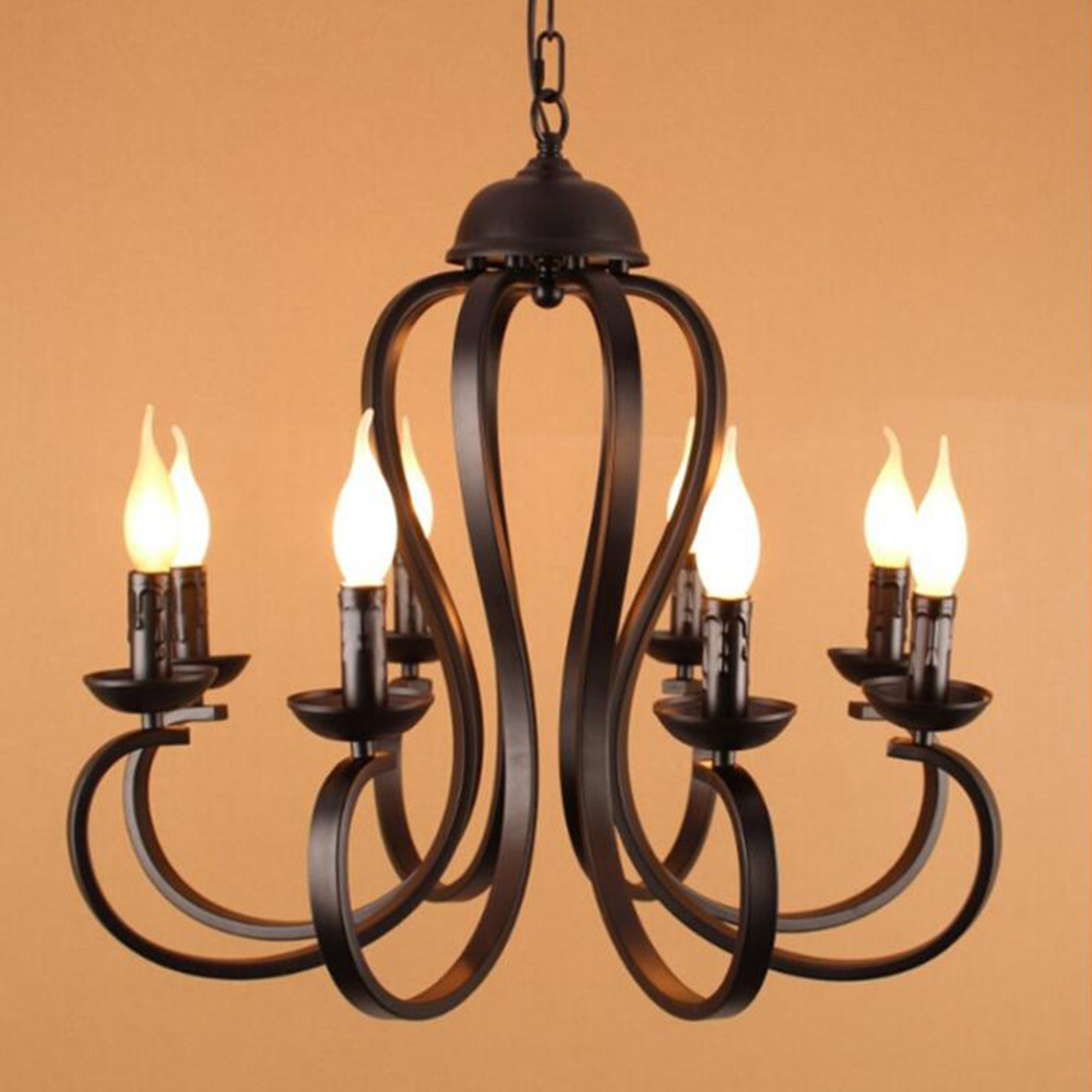 Domus: Vintage Ceiling Pendant Lamp, 5 Lights: E14, Black/White