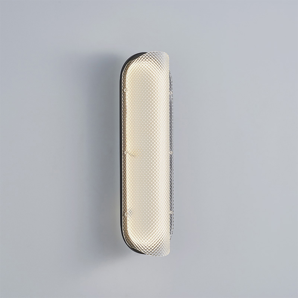 Domus: Glass Wall Lamp: E27, (W12xH40)cm, Gold