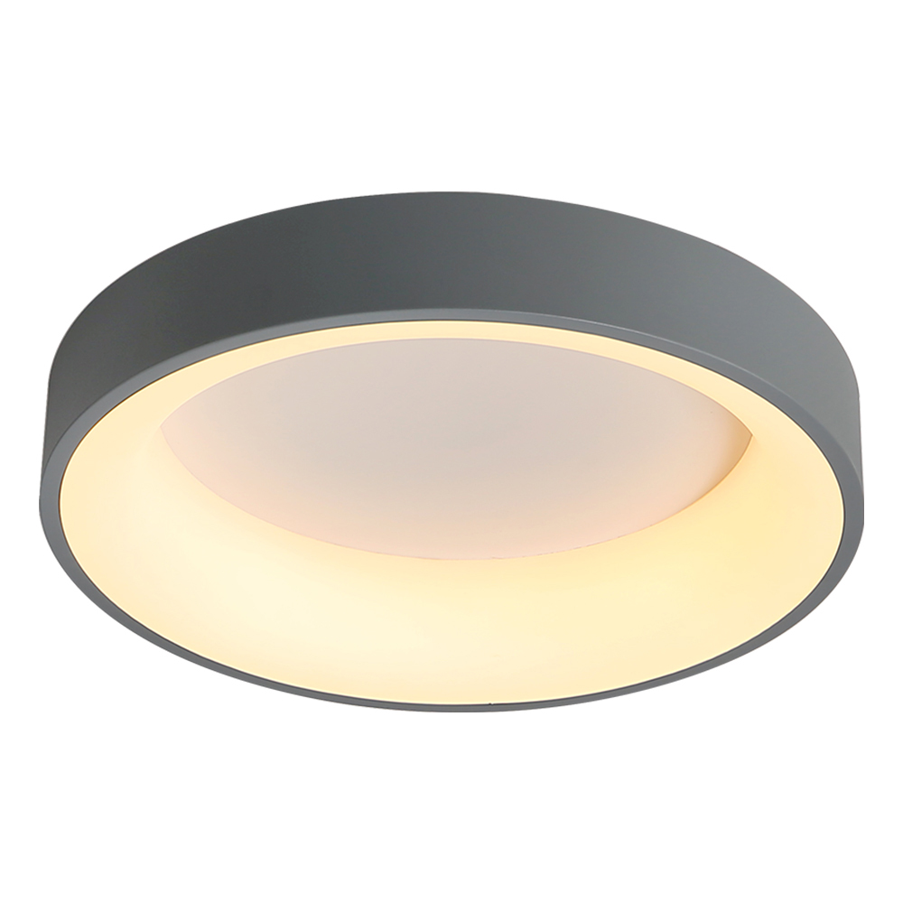 Domus: LED Round Metal/ Acrylic Ceiling Pendant Lamp: AC85-265V, D40cm, Grey/White 1