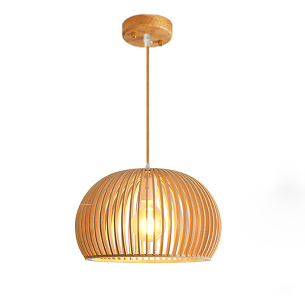 Domus: Rattan/Wicker Ceiling Pendant Lamp:  E27; (D45xH33)cm, Natural 1
