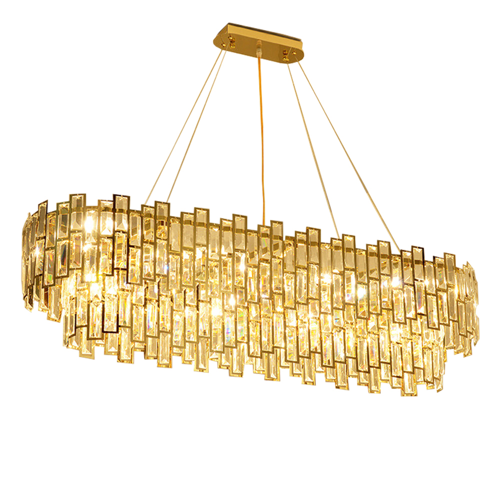 Domus: Crystal Gold Ceiling Pendant Lamp: E14, Gold 1