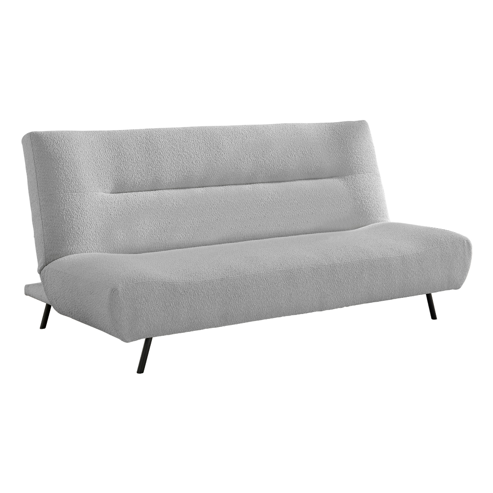 Three Seater Fabric Sofa Bed, Light Grey 1