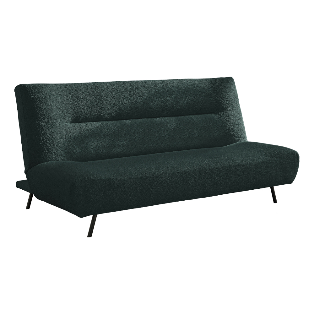 Three Seater Fabric Sofa Bed, Grey/Green 1