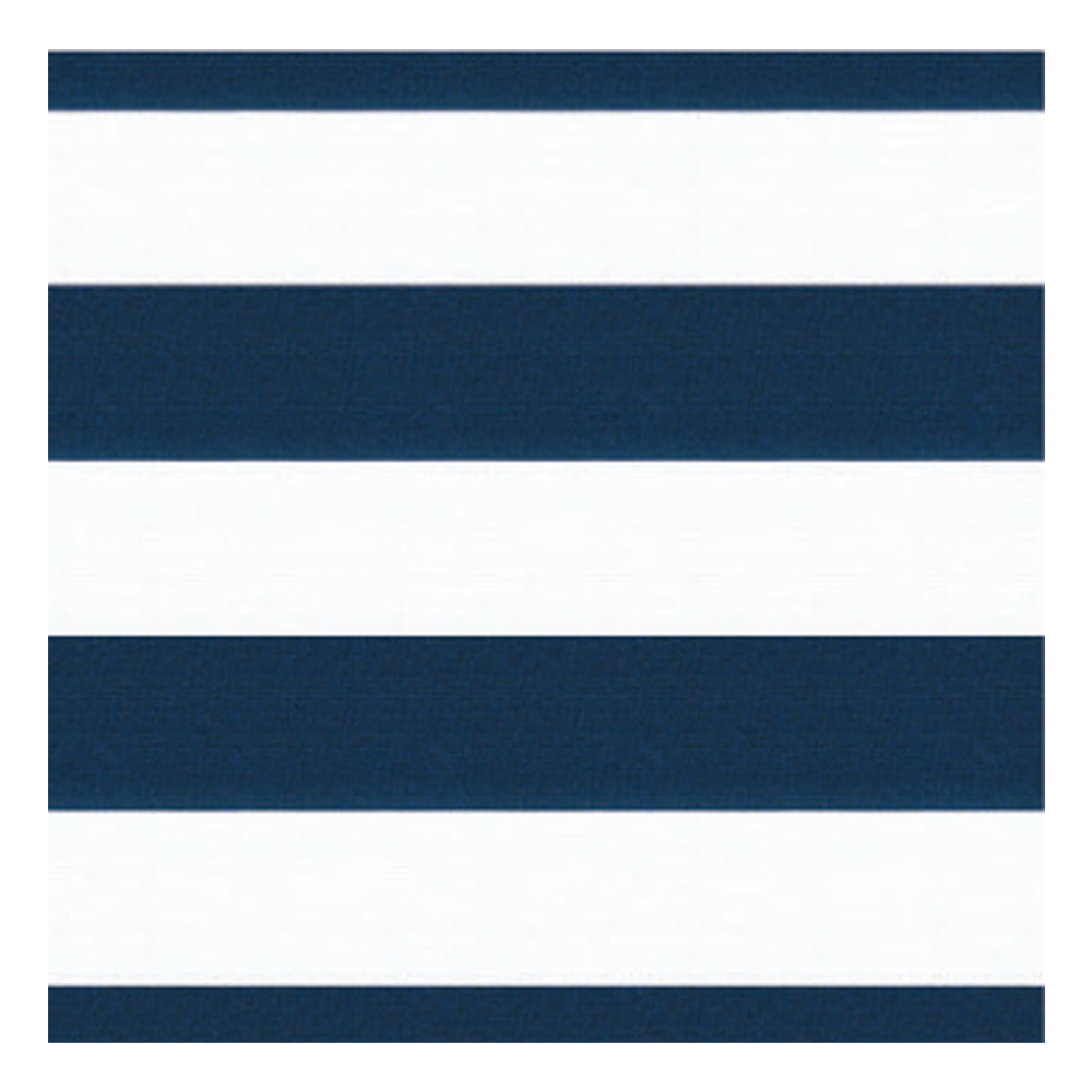Awning Stripe Pattern Outdoor Furnishing Fabric; 140cm, Navy Blue/White 1