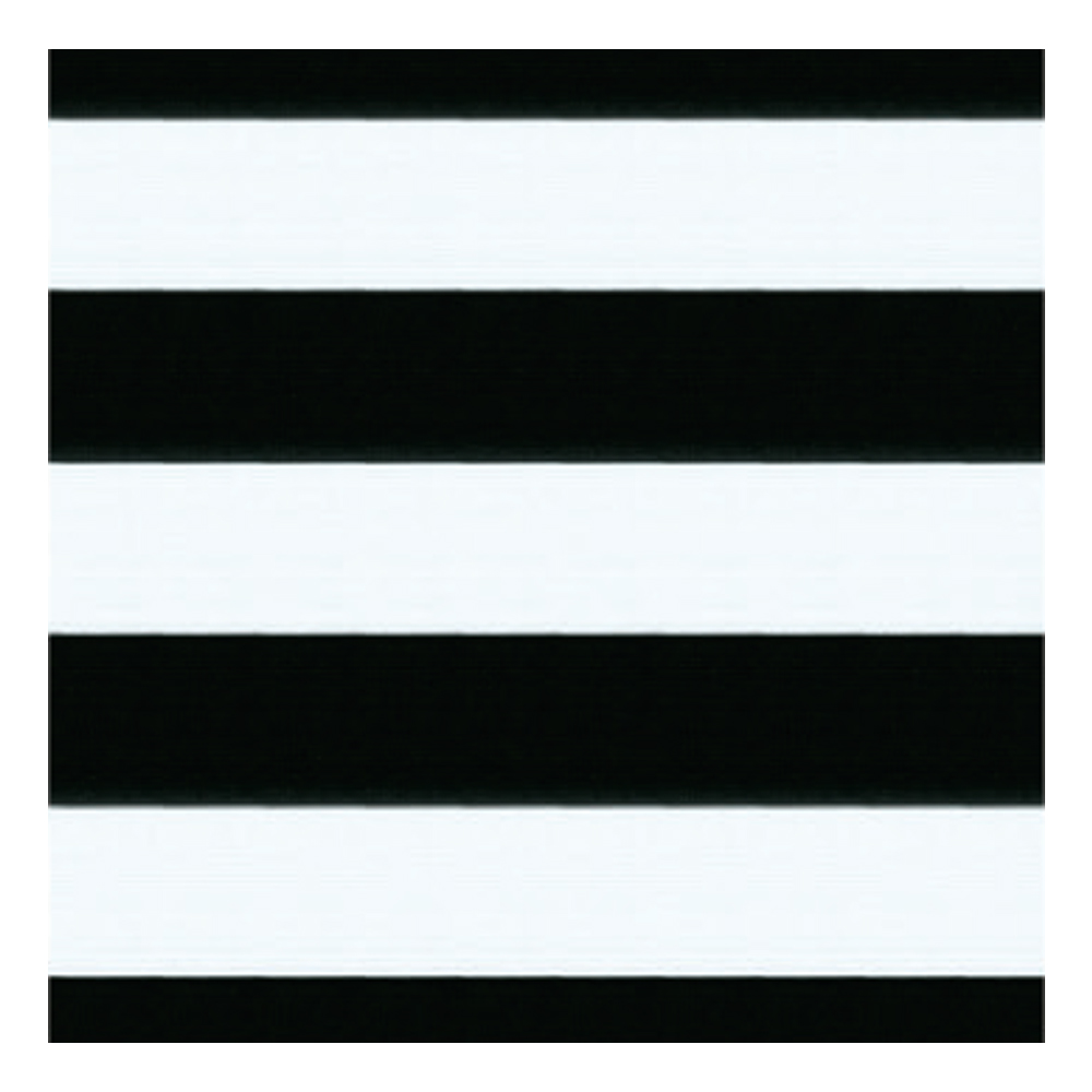 Awning Stripe Pattern Outdoor Furnishing Fabric; 140cm, White/Black 1
