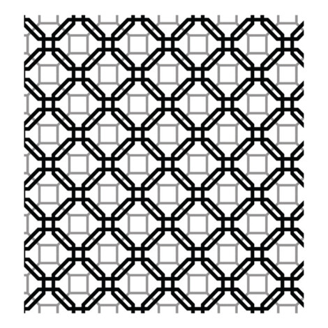 Natadola Outdoor Trellis pattern Furnishing Fabric; 140cm, Black/White 1