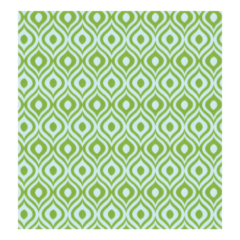 Pinamar Outdoor Ogee Repeat pattern Furnishing Fabric; 140cm, Green 1