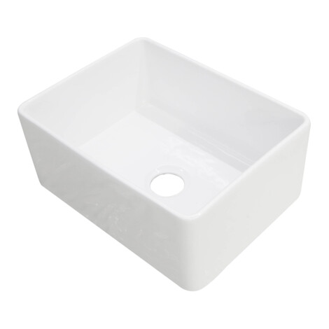Tapis: Fine Fire Clay Sink With Steel Gridding And Waste Kit: Single Bowl, (61×45