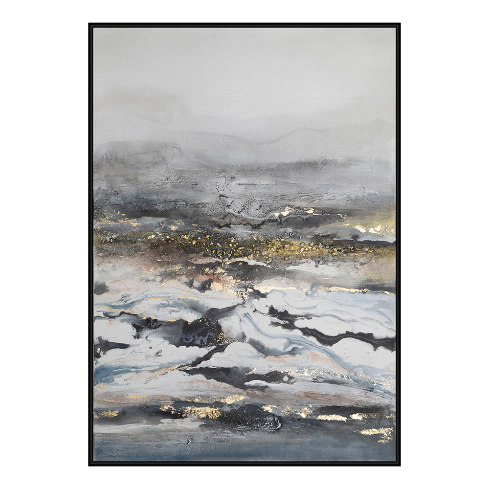 Abstract Contemporary Oil Painting With Frame: (80x120x3