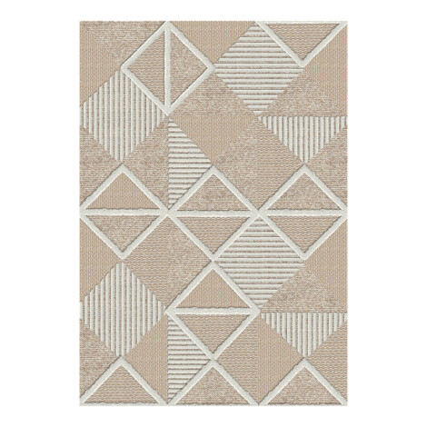 Modevsa: Bamboo Geometric Pattern Carpet Rug; (200×300)cm, Brown 1