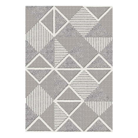 Modevsa: Bamboo Geometric Pattern Carpet Rug; (200×300)cm, Grey 1