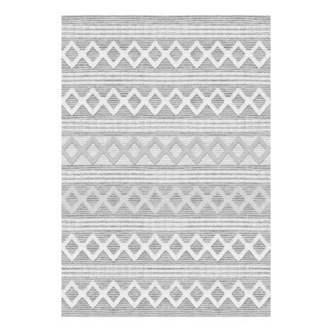 Modevsa: Bamboo Chevron Diamond Pattern Carpet Rug; (200×300)cm, Grey 1