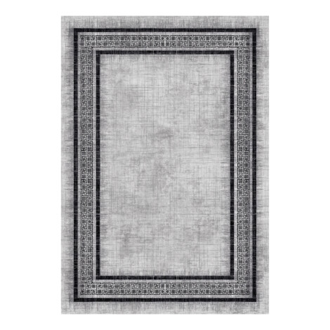 Modevsa: Bamboo Rectangular Patterned Carpet Rug; (200×300)cm, Grey 1