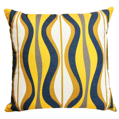 Domus: Outdoor Wavy Pattern Pillow; (45×45)cm, Yellow 1