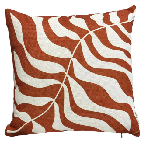 Domus: Outdoor Pillow; (45×45)cm, Reddish Brown/White 1