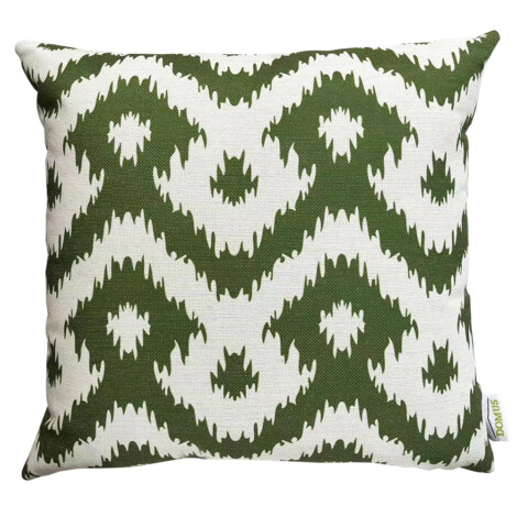 Domus: Outdoor Pillow; (45×45)cm, Green/White 1