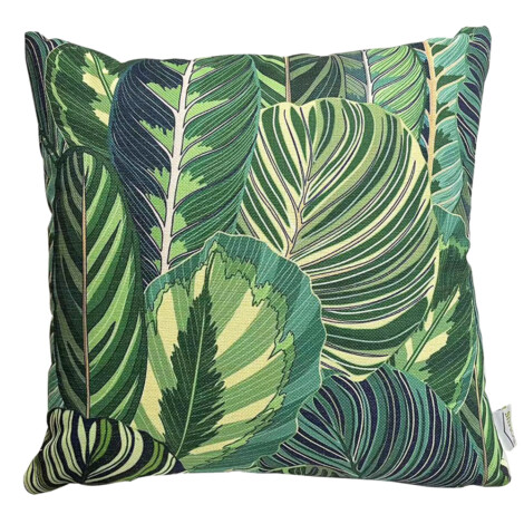 Domus: Outdoor Leave Pattern Pillow; (45×45)cm, Green 1