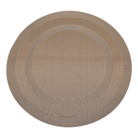 Round Table Mat Set: 4Pcs, 38cm, Brown