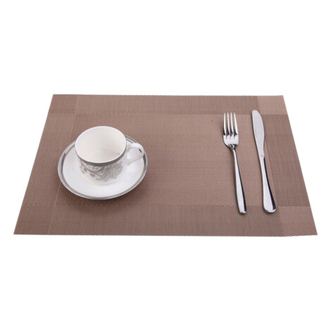 PVC Table Mat Set: 4Pcs; (45x30)cm, Copper