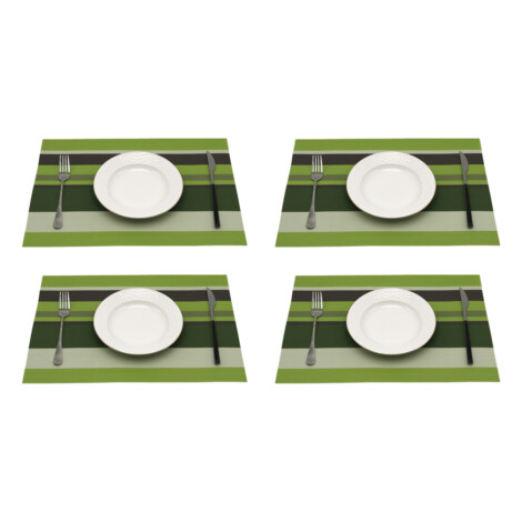 PVC Table Mat Set: 4Pcs; (45×30)cm, Green 1