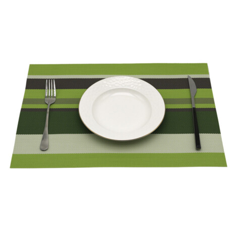 PVC Table Mat Set: 4Pcs; (45x30)cm, Green