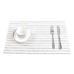 PVC Table Mat Set: 4Pcs; (45x30)cm, White