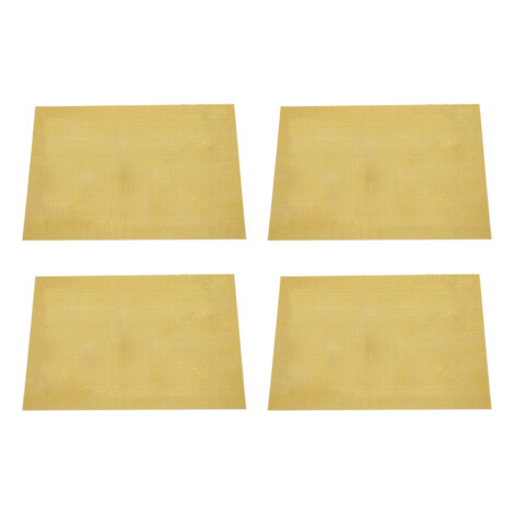PVC Table Mat Set: 4Pcs; (45×30)cm, Yellow 1
