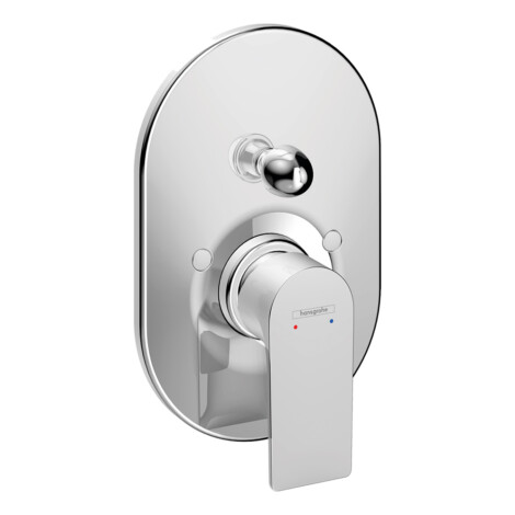 Hansgrohe: Rebris E: 4-Way Finish Set For Concealed Bath Mixer, Chrome Plated 1