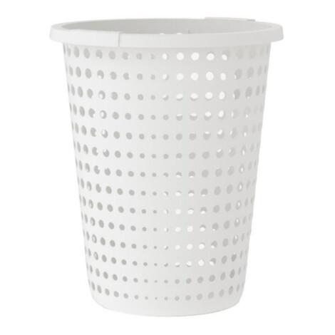 Bubble Round Laundry Basket, White 1
