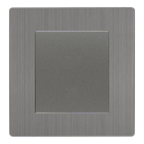 Domus: Front Blanking Plate, Brushed Silver 1
