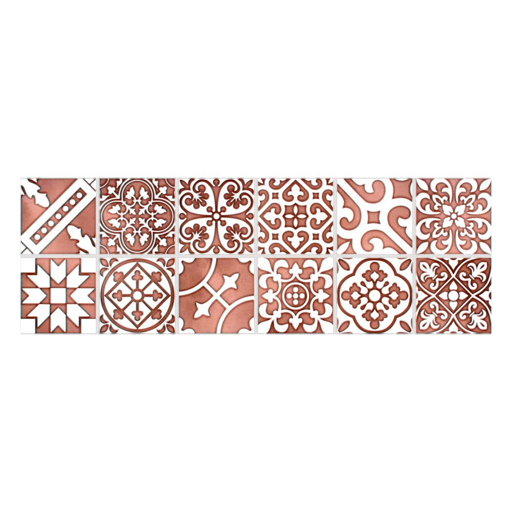 Berwick Rojo: Ceramic Decor Tile; (20.0×60