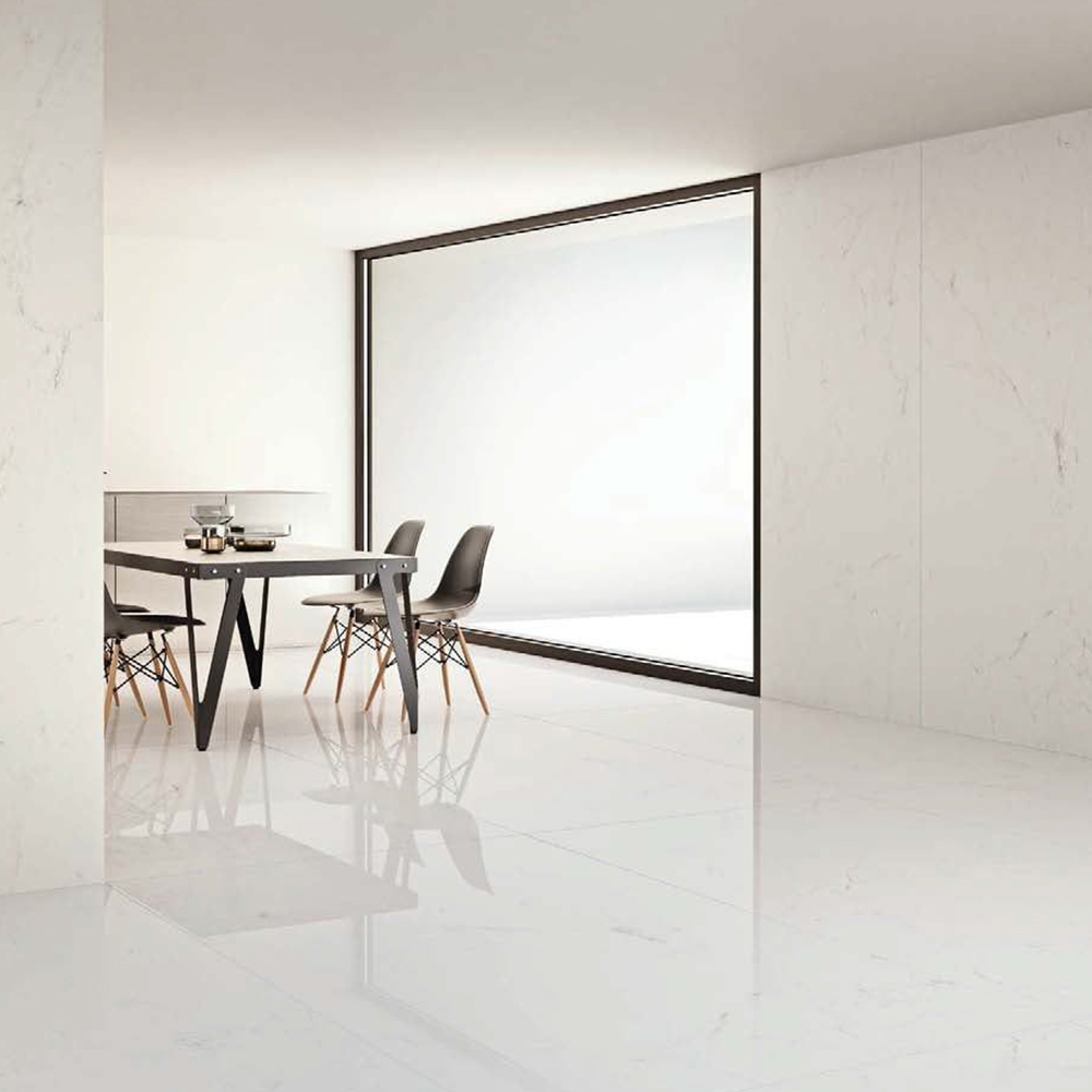 Grande Marble Look Altissimo Lux M0G7: Polished Porcelain Tile; (120.0x240.0)cm, Ivory