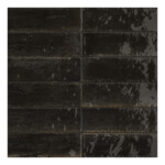 Lume Black Lux M6RP: Matt Porcelain Tile; (06.0x24.0)cm