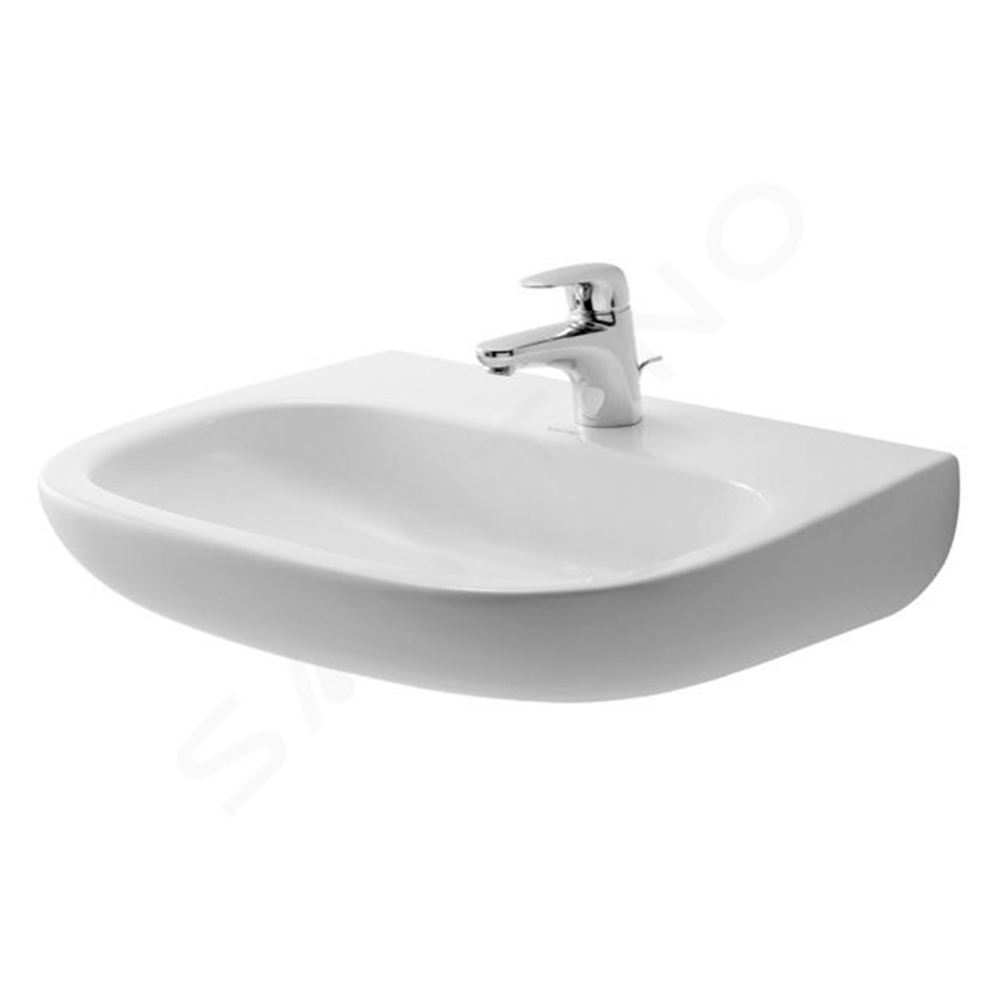 Duravit: D-Code Med Washbasin With Tap Platform And Tap Hole; 55cm, White 1