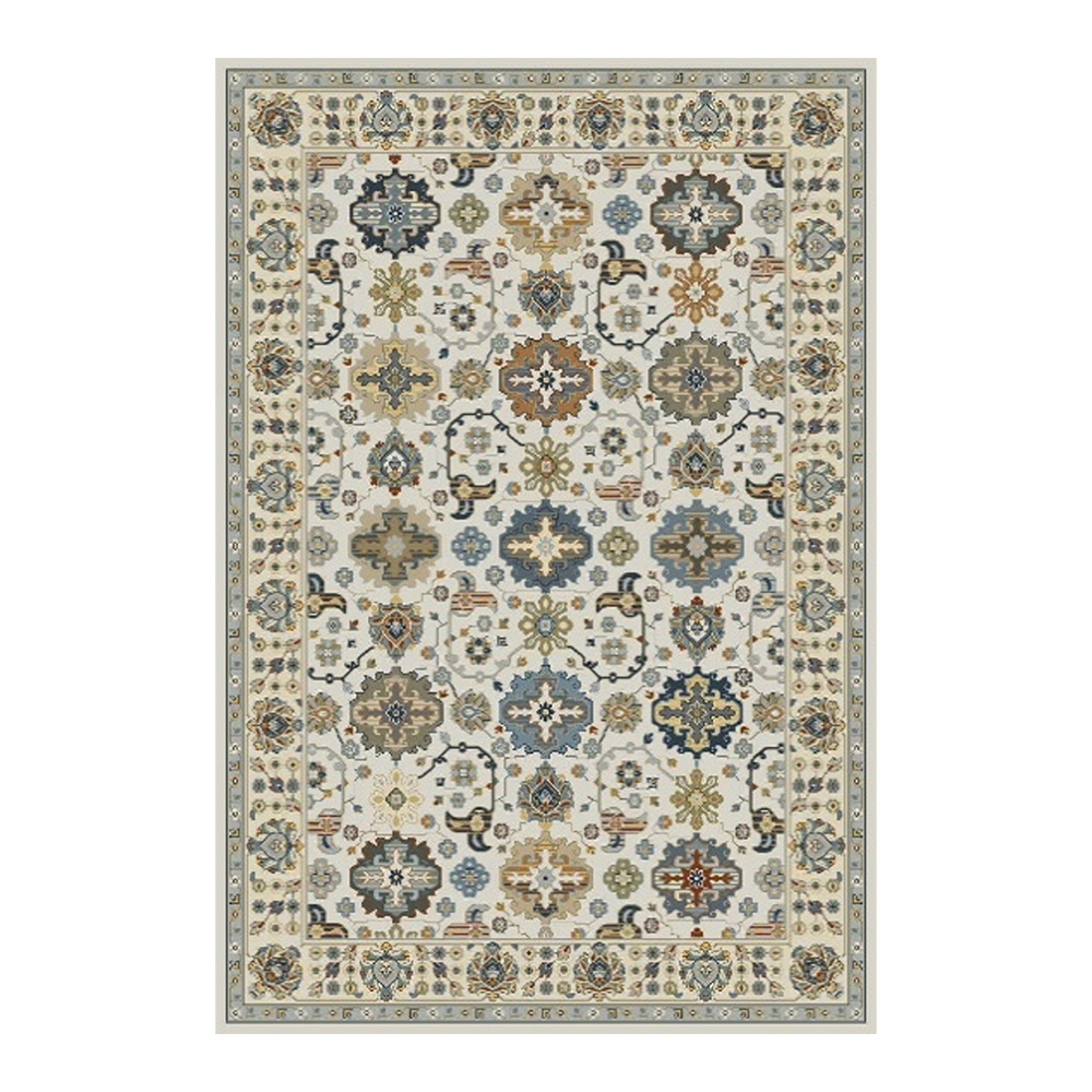 Oriental Weavers: Abardeen Floral/Medallion Pattern Carpet Rug; (200×290)cm, Blue/Cream 1