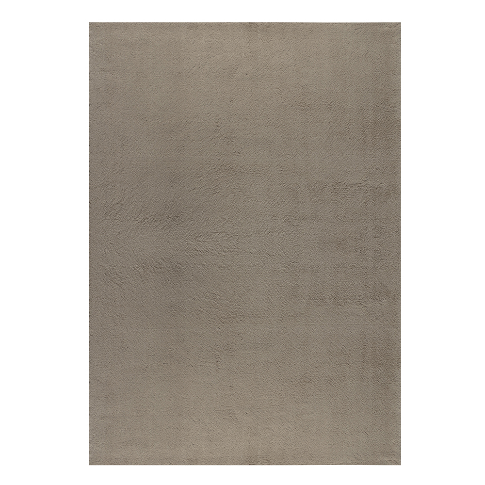 Ufuk: Puffy Plain Carpet Rug; (80×150)cm, Beige 1