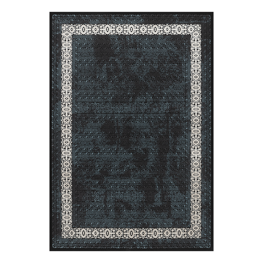 Ufuk: Retro Tribal Pattern Carpet Rug; (200×290)cm, Onyx 1