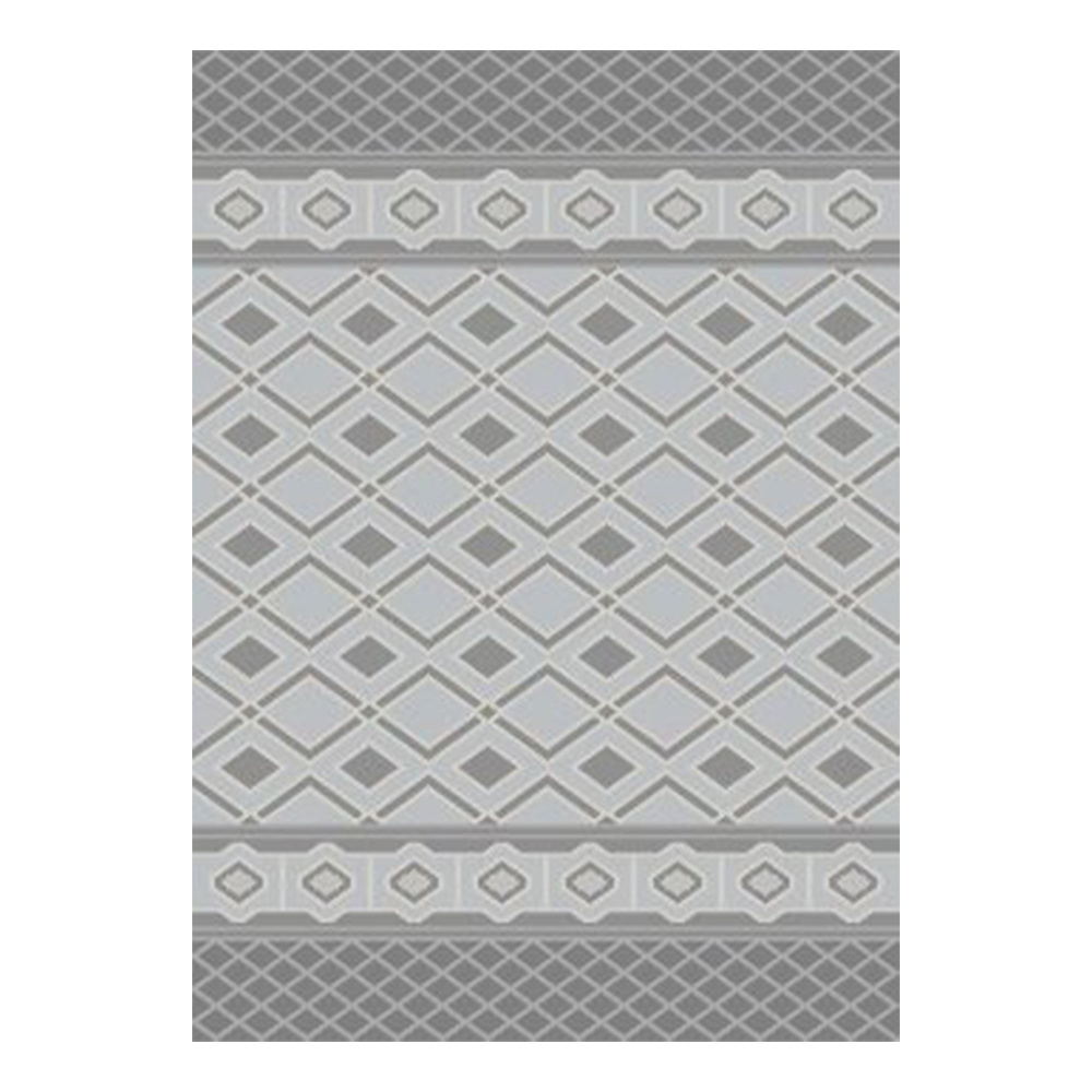 Ufuk: Panama Diamond Pattern Carpet Rug; (200×290)cm, Grey 1