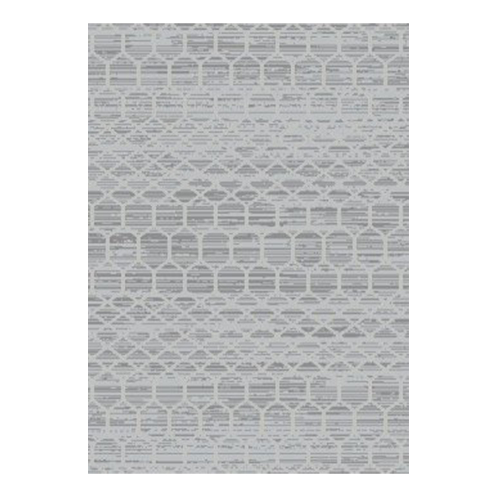 Ufuk: Panama Hexagonal Pattern Carpet Rug; (200×290)cm, Grey 1