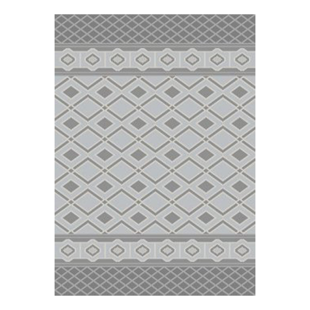 Ufuk: Panama Diamond Pattern Carpet Rug; (160×230)cm, Grey 1