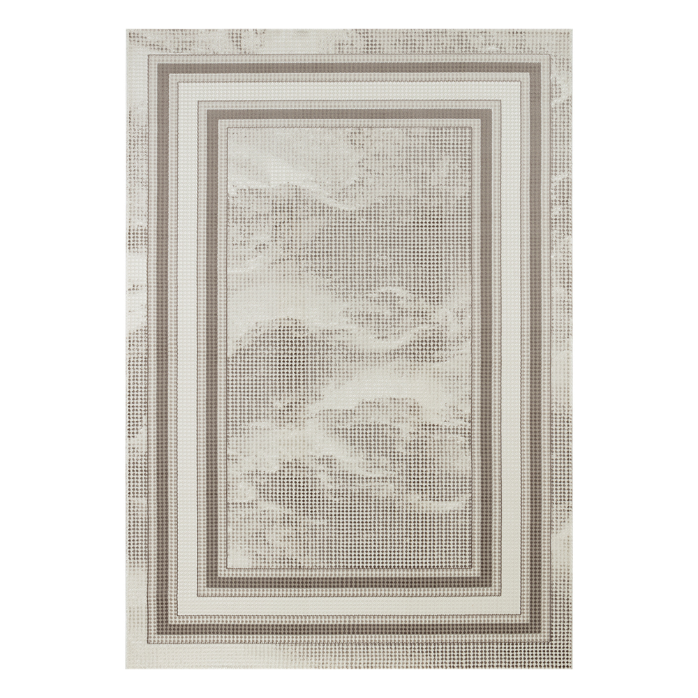 Ufuk: Sultan Pincheck Pattern Carpet Rug; (160×230)cm, Grey 1
