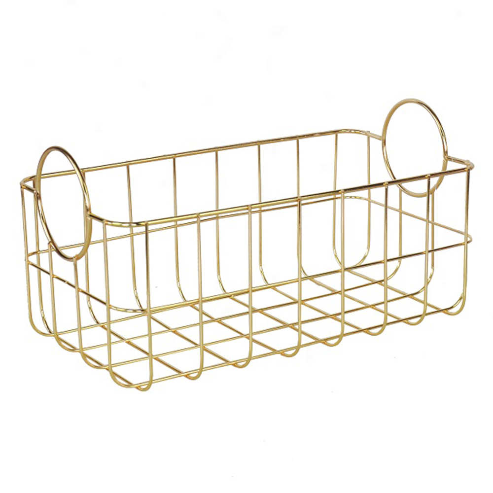 Metal Kitchen Basket With Handle; (32×16.8×15