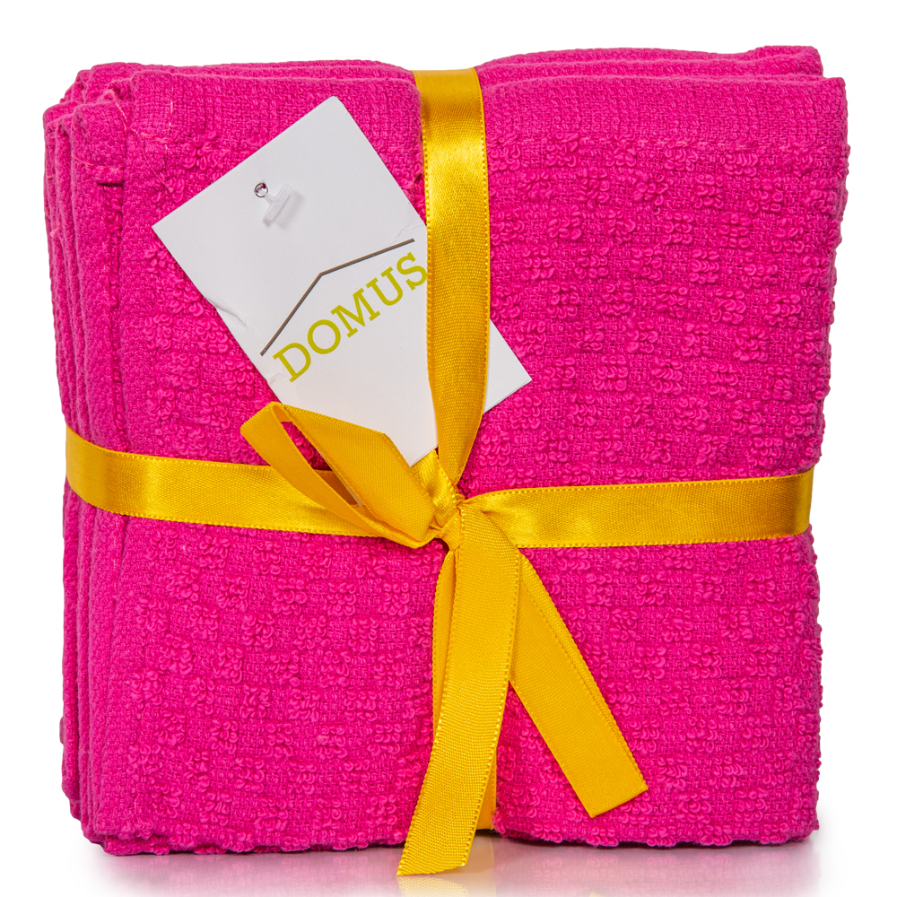 Domus: Popcorn Wash Cloth; (30×30)cm 8pieces Set, Pink 1