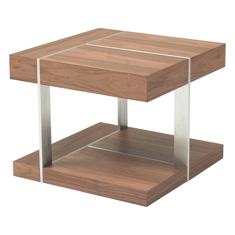 Side Table; (60x60x48)cm, Walnut Veneer 1