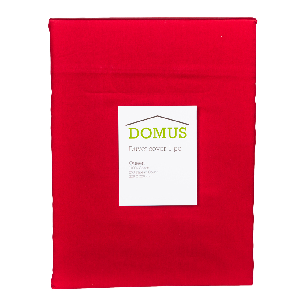 Domus: Duvet Cover Queen 250 100% Cotton; (225×220)cm, Rust 1