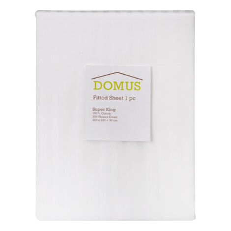 Domus: SuperKing Duvet Cover: 1pc: 1cm Striped; (260×270)cm, White 1