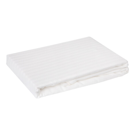 Domus: SuperKing Duvet Cover: 1pc: 1cm Striped; (260x270)cm, White